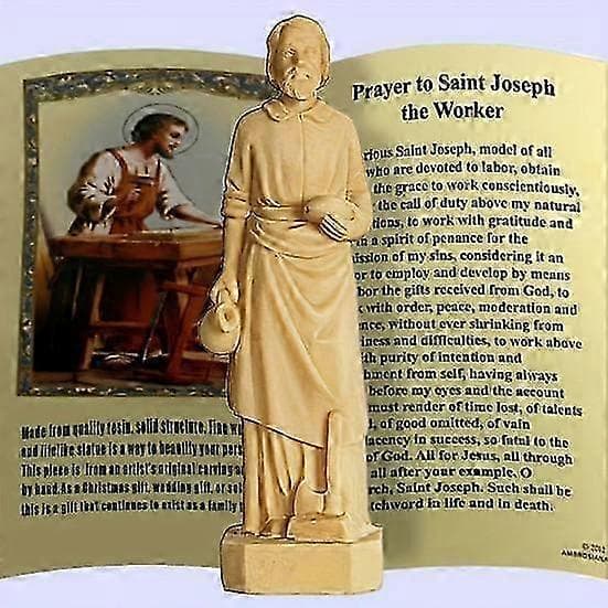 Saint Joseph staty 6 cm hög Saint Joseph figur harts snickare Joseph skulptur-FX-