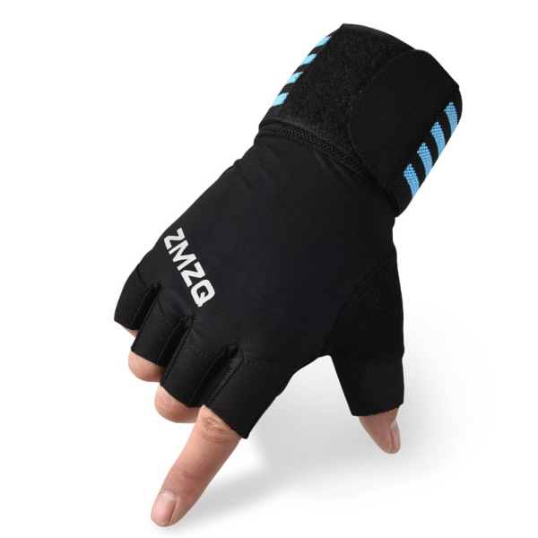 Köp Viktlyftande handskar Träning Bodybuilding Handledsremmar Blå L | Fyndiq