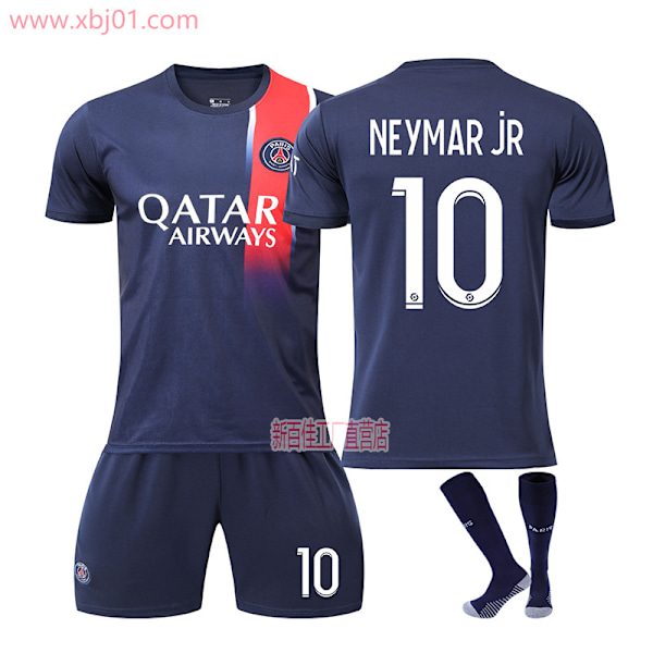 23-24 Paris Saint-Germain Kotipaita 10 Neymar Jr Uusi kausi Uusimmat aikuiset Lasten paita Jalkapallo uudet jalkapallosarjat Kids 16(90-100cm)