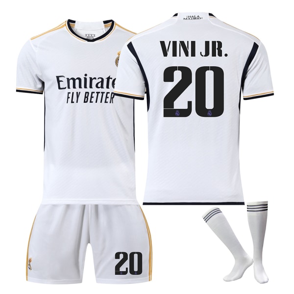 23-24 Vini Jr. 20 Real Madrid New Season Trøje Seneste Voksne Børn Fodboldtrøje god Kids 16(90-100cm)