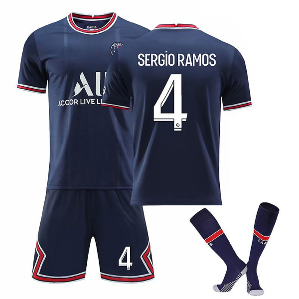 2021-2022 Ny sæson Paris fodbold T-shirts Trikot hjemmesæt Goodies SERGIORAMOS4WZ XXL