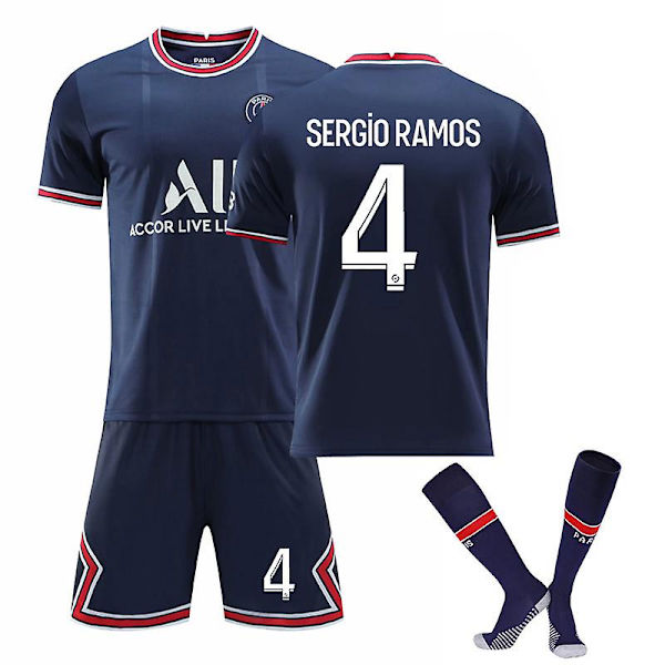 2021-2022 uusi kausi Pariisin jalkapallo T-paidat Jersey Kotisetti Herkut SERGIORAMOS4WZ XXL