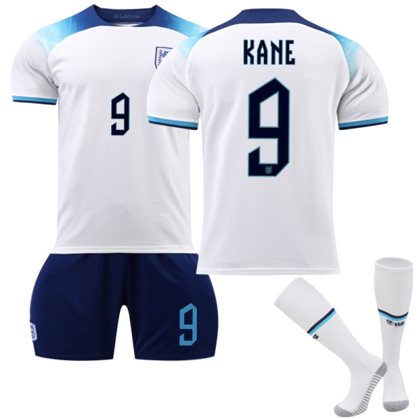 2223 England Hjem Qatar World Cup skjorte FODEN Voksne Barn Komfort KANE 18 (100-110cm)