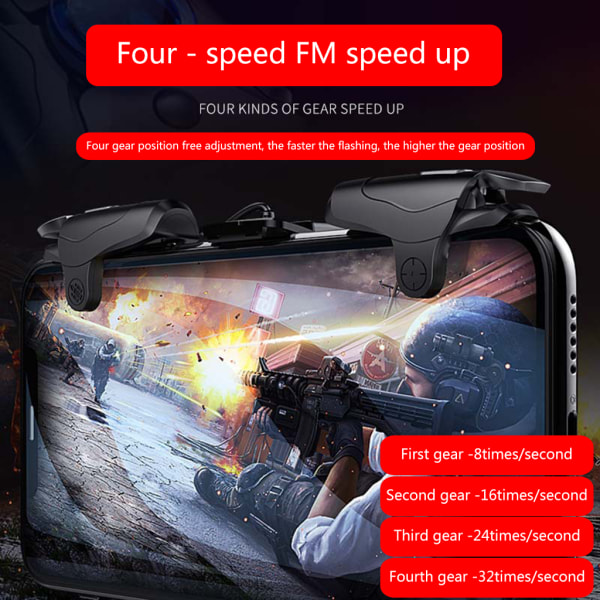 Spelkontroll Mobiltelefon Back Clip Gamepad Trigger Button Joystick för mobiltelefon PUBG Game Universal Tillbehör Vuxna barn