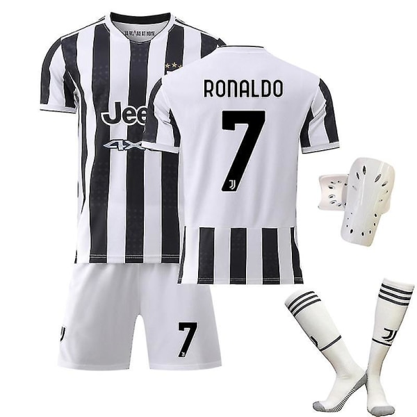 Fotbollssatser Fotbollströja T-shirt 21/22 Christiano Ronaldo Vuxna barn nyaste fotboll Tröjor Cristiano Ronaldo Home XL (180-190cm)