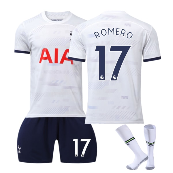23-24 Romero 17 New Tottenham Hotspur New Season Shirt Siste Voksne Fotballskjorter for barn Adult L（175-180cm）