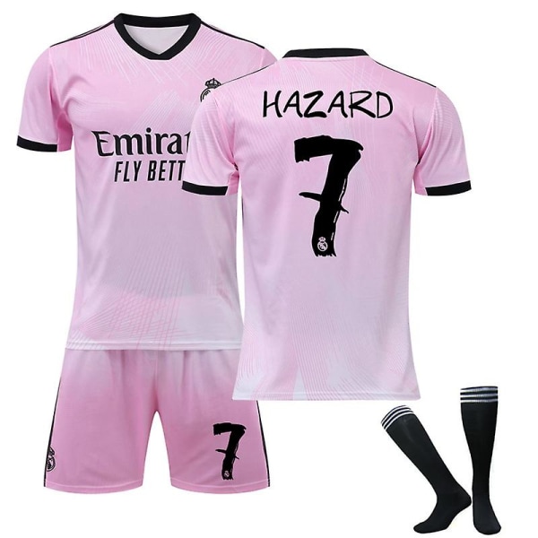 Ny sæson 22-23 Real adrid Hjemmefodboldtrøjesæt ODRIC 10 Goodies fodboldtrøjer HAZARD 7 M