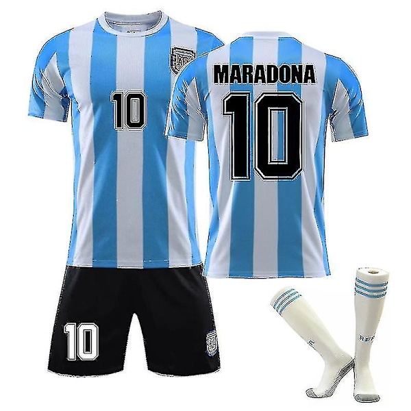 Maradona paita nro 10 Argentiina Retro King -jalkapallopaitasarja 1920 Maradona 10 lasta Aikuiset Lapset Uusin 1986 Maradona 10 adults M(170-175CM)