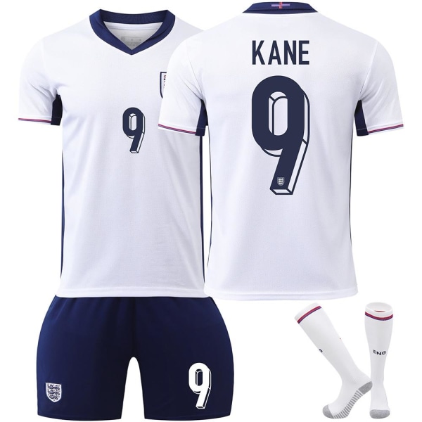 England UEFA Europa League hemmafotbollströja nummer 9 Kanes senaste fotbollströja för vuxna för den nya säsong 5 Kids 22(120-130cm)