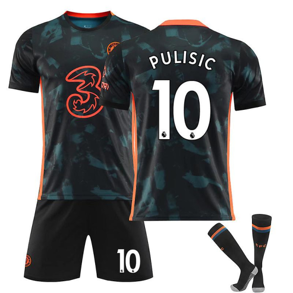 Chelsea 2 udebanesæt nr. 10 Christian Pulii T-shirt fodboldtrøje Voksne Børn Komfort Nyeste 18