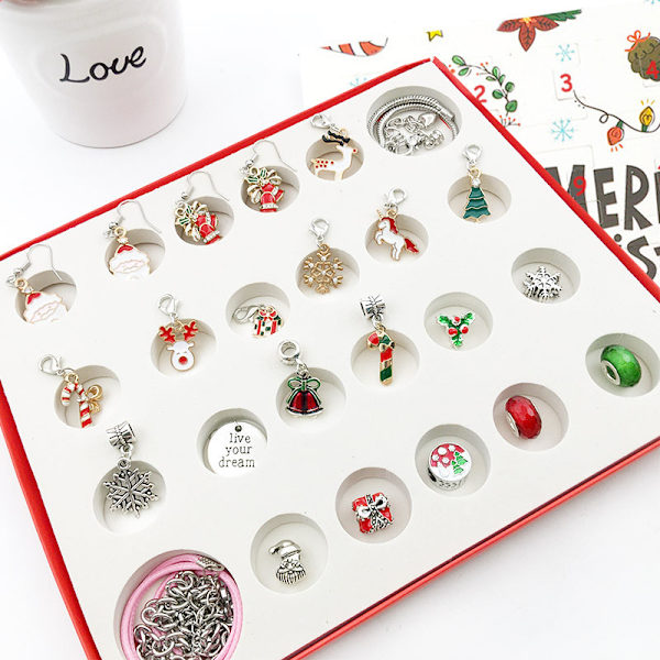 23-24 Joulun adventtikalenteri Lähtölaskenta Tee-se-itse Creative korujen sokealaatikkolahjapeli 24 kappaletta 24 päivää 7