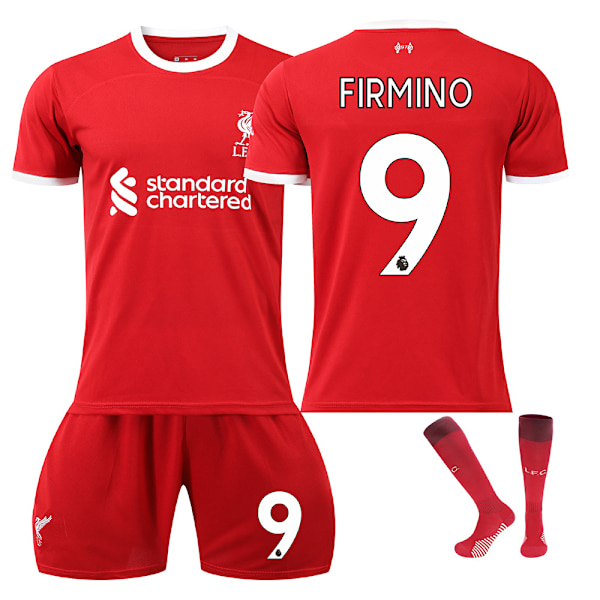 23-24 Firmino 9 Liverpool New Season Shirt Seneste fodboldtrøje til børn til voksne Kids 18(100-110cm)