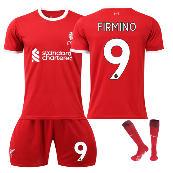 23-24 Firmino 9 Liverpool New Season Shirt Siste fotballskjorte for voksne for barn Adult M（170-175cm）