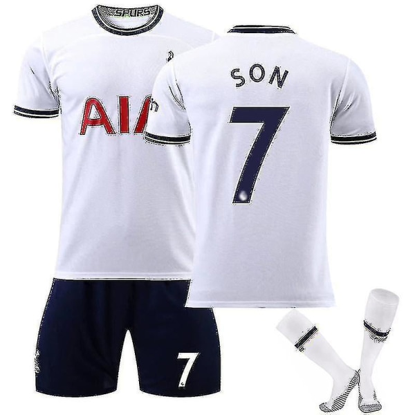 22-23 Tottenham Hjemme #10 Kane/#7 Son Heung-Min Fotballdrakt Voksne Komfortfotballdrakter for barn No.7 Kids 28(150-160CM)