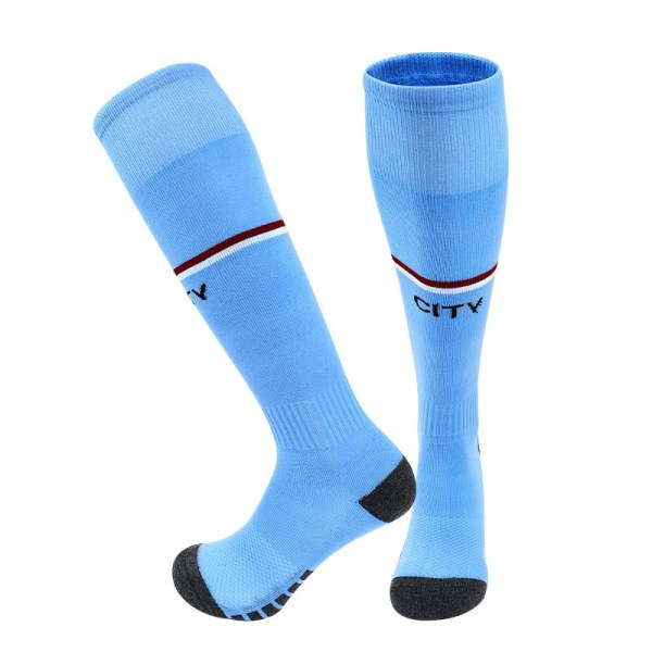 22-23 Manchester City Hjem Fotballdrakt for barn nr. Haaland Voksne Fotballdrakter for barn 9 only one pair socks