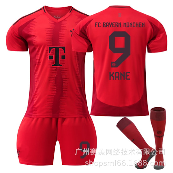 Kane 9 Bayern München 24-25 hemmatröja senaste fotbollströja för vuxna och barn för den nya säsongen 2 Adult XL（180-185cm）