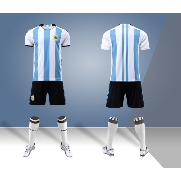 22-23 Argentina Hem Barn Vuxen Jersey Träningströja J.Alvarez NO.9 Vuxna barn Komfort nyaste Messi NO.10 26