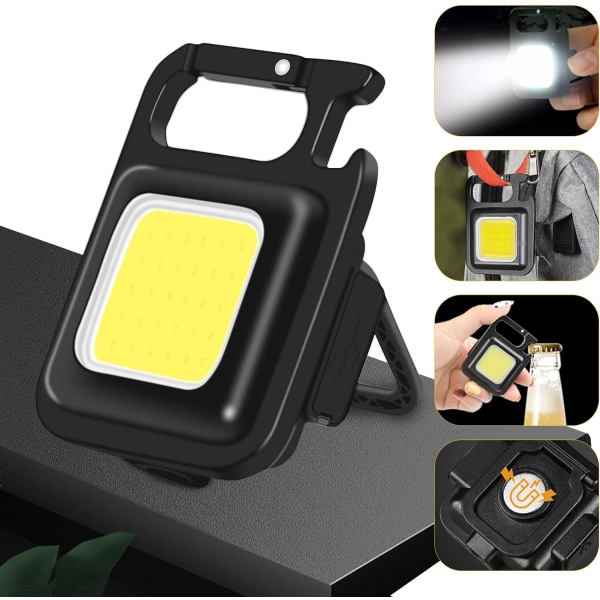 Mini LED arbetsljus nyckelring för campingreparationer nödbelysning