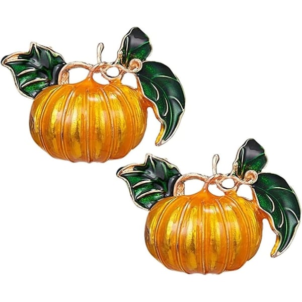 2 st Halloween Brosch Pumpa Brosch Metallnål Fashion Legering Pumpa Design Brosch Nål