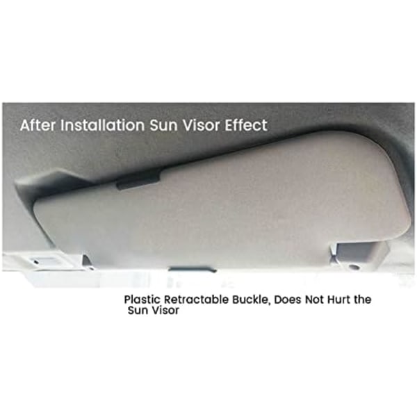 Universal auto-visuell kosmetikaspegel Auto-Interior-Visier-Make-up set med LED-lampor, inbyggd litiumbatterikontaktsensor,
