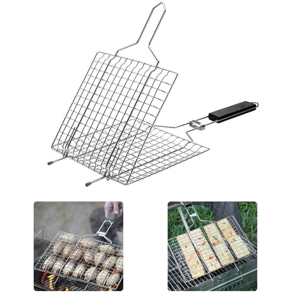 BBQ Grillkorg Bärbar Fiskhylla BBQ Korg Fisk BBQ Clip Grill Clip BBQ Clip Nätkorg Grönsaksnätdel