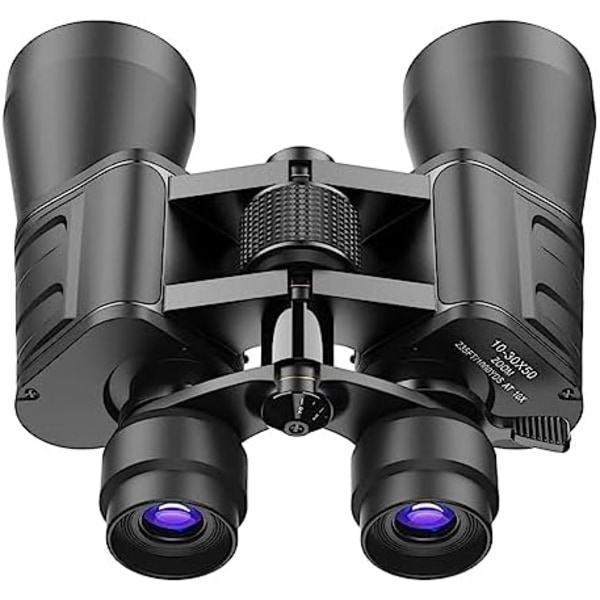Kraftfullt zoom-banksglas teleskop Nattsynslins kikare vattentät linslins för vuxna för fågelobservation, jakt svart