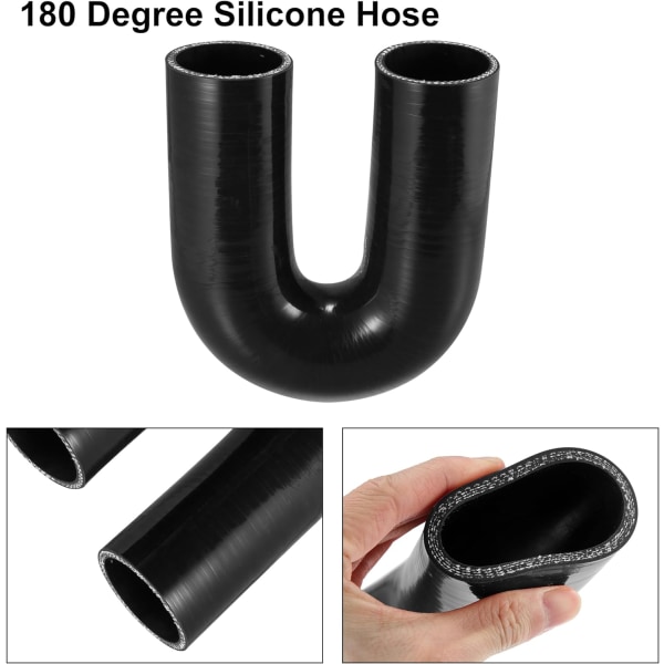 Bilreducerslang svart silikon 51mm 2" inuti. 180 grader