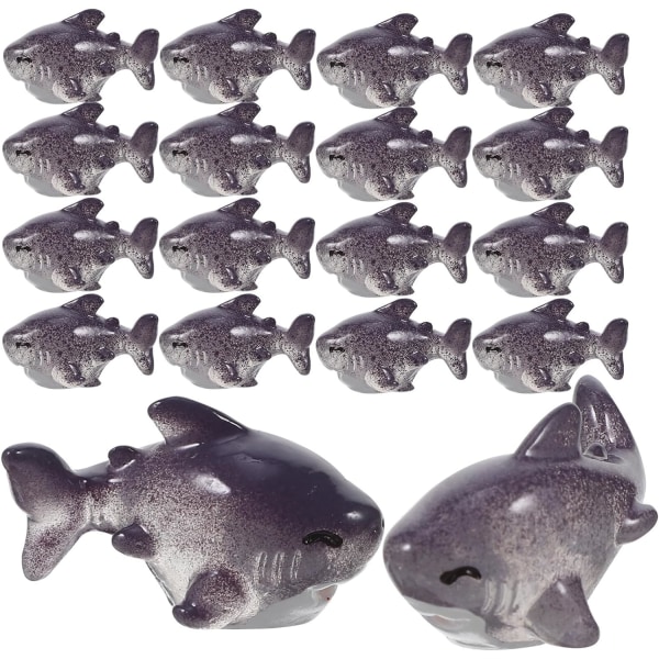 30st Miniatyrer Hajfigur Mini Havsdjursfigurer Leksak Plast Små havsdjursfigurer Set Realistisk marin miniatyrlekset för
