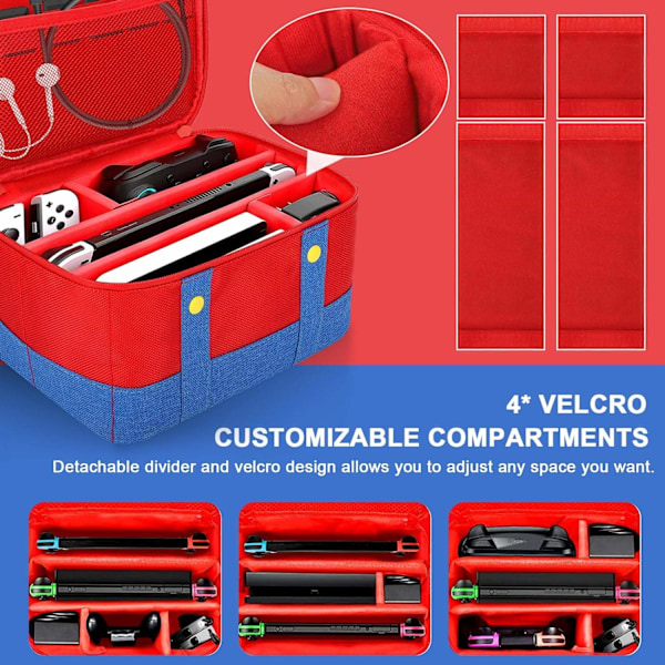 Nintendo Switch väska - Travel Case Röd