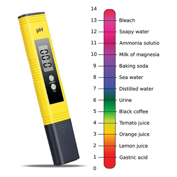 Digital pH-mätare för vatten för pool och dricksvatten