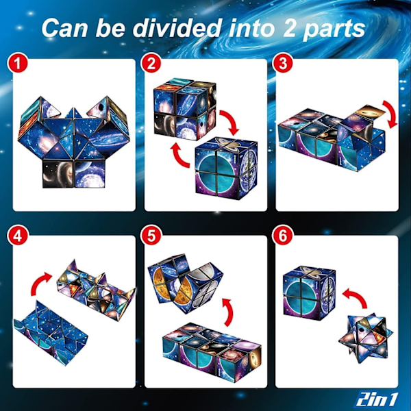 Magic Cube 2 i 1 set 3D-pusselkuber för barn och vuxna