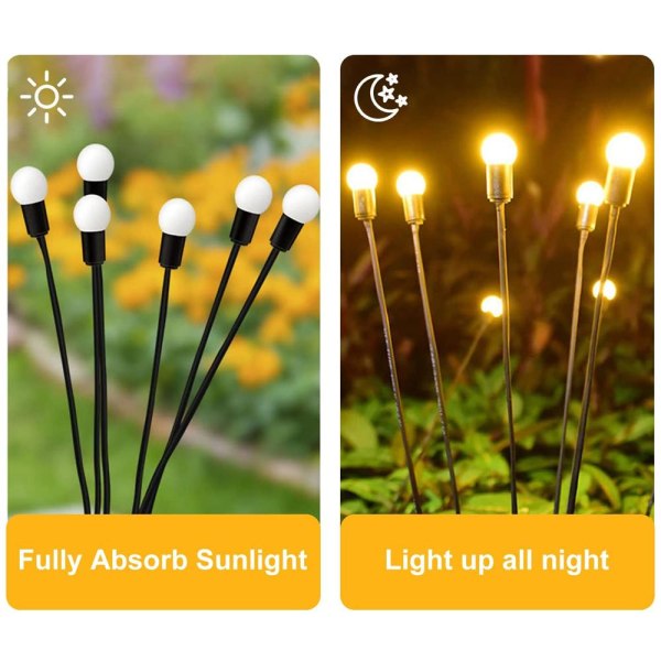 Solcellslampa firefly trädgårdsbelysning 4-Pack