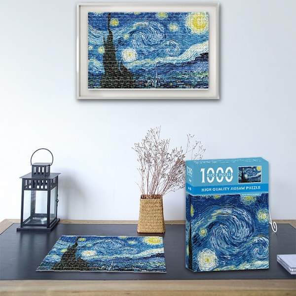 Pussel med känt konstverk 1000 bitar Van gogh Monet Monet