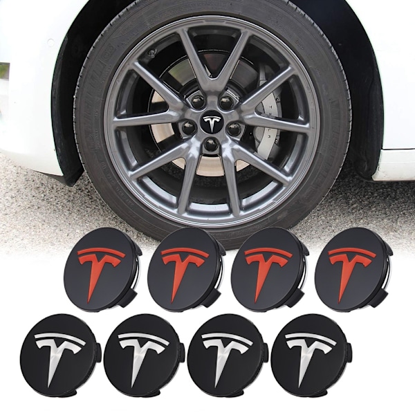 Centrumkåpor Tesla 56MM 4-Pack Silver