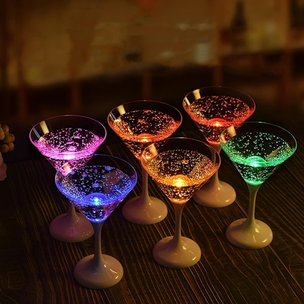 LED Glas Champagneglas Cocktailglas Whiskeyglas 6-Pack Cocktail glass