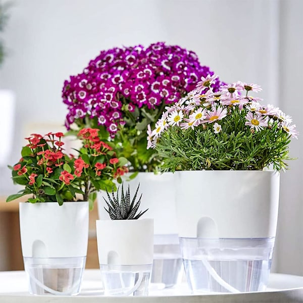 Självvattnande blomkruka automatisk bevattning 4-Pack S