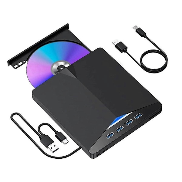 USB 3.0 Type-C Extern DVD RW CD Brännare Läsare Spelare Extern Optisk Enhet för PC Laptop D
