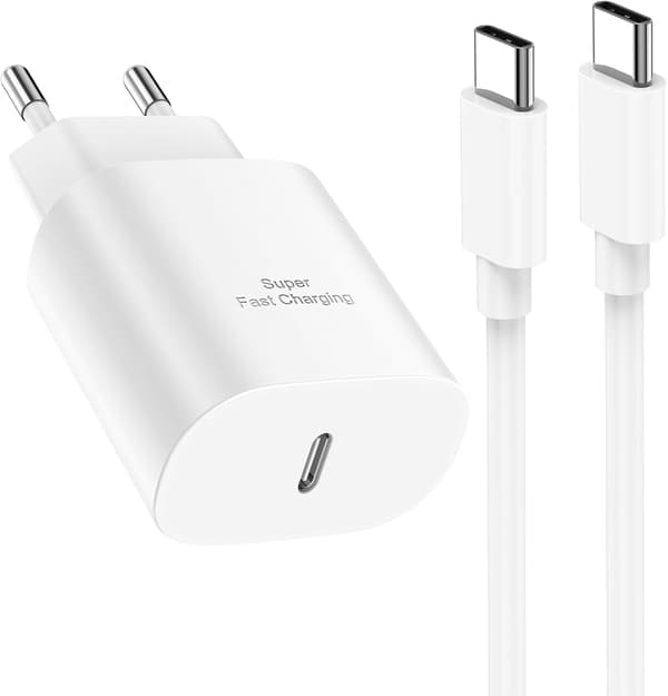 25W USB-C snabbladdare med 2m kabel för Samsung Galaxy-telefoner[GPA]