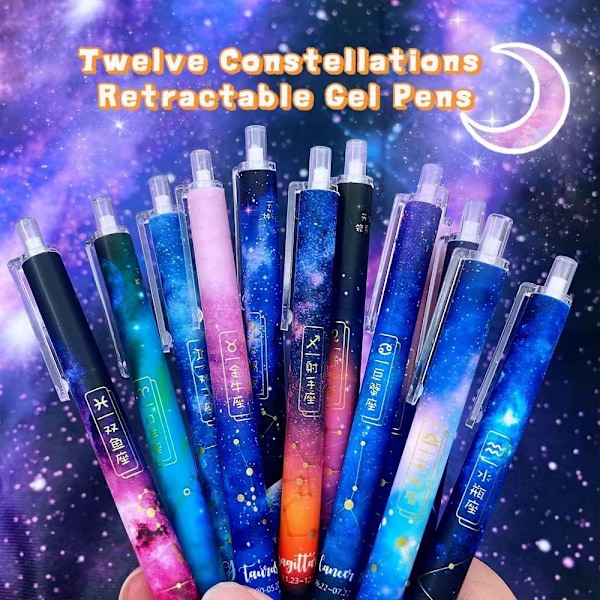 Gel pen Sort kuglepenne 12 stk