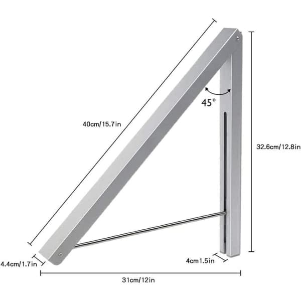 Foldable Clothes Hanger, Space-Saving Foldable Hanger, Retractable Wall-Mounted Aluminum Alloy Clothes Hanger (1 pc)