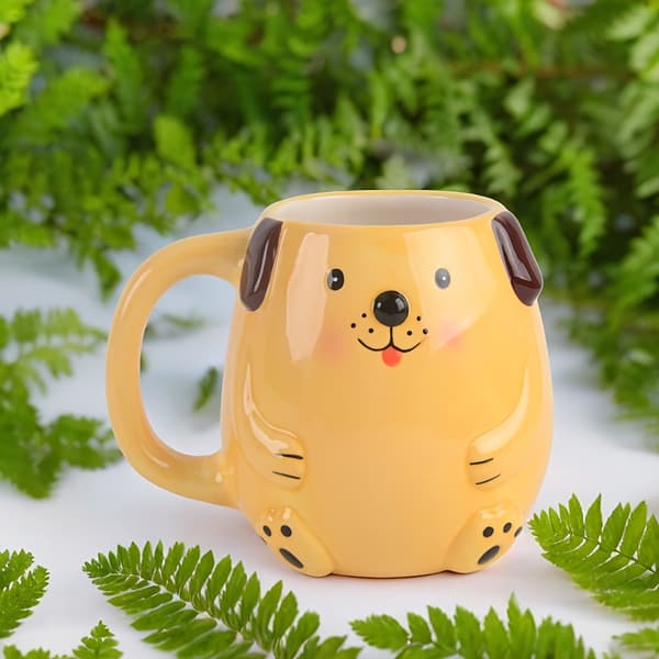 Handmålad keramikmugg med groda, 3D-djurkaffekopp för hem och kontor Green