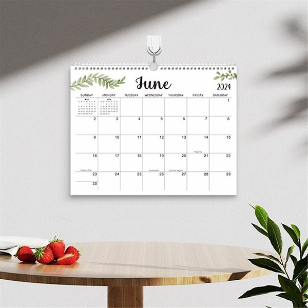 Kalender 2024-25 - 36,8x29 cm 2024 Väggkalender Giltig Till Juni 2025 - Enkel Planering Med 2024 Kalendern (FMY)