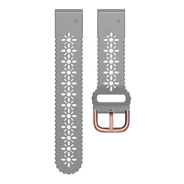 Til Garmin Fenix ​​7s / 6s / 5s Quick Release Spids Silikone Urrem Grey