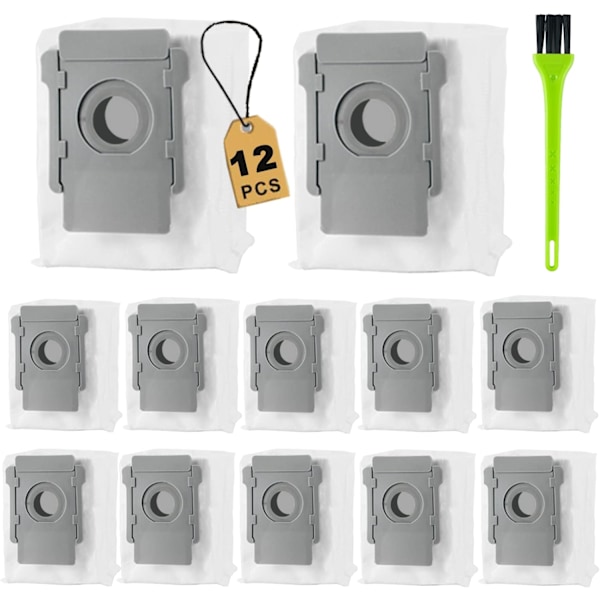 12 Erstatningsstøvsugerposer for iRobot, Støvsugerposer for Roomba i7, i7+, i8, i8+, i3, i3+, i4, i4+, i6, i6+, j7, j7+, s9, s9+ Støvsugere