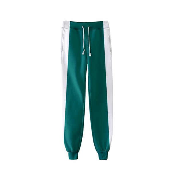 Dame & Herre Squid Game Treningsdresser Nyhet Full Glidelåsjakke eller Glidelås Joggebukser Cosplay Film Periferi Squid Games Kostyme Grønne Bukser Green Pants L