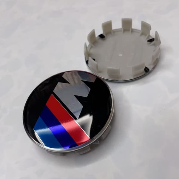 4-pakning BMW senterkopper / hjulnav-emblem 68mm - M-Series