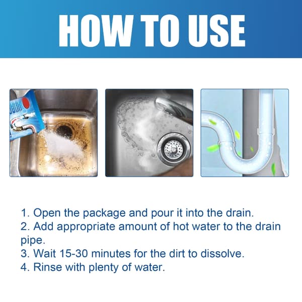 Powerful Sink Drain Cleaner Good Efficiency Drain Cleaner Odor Removal Powder-FA13-