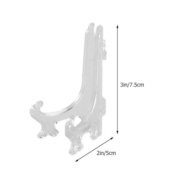 25 stk. Klar Staffeli Stand Rund Plade Billeder Display Transparent Holder