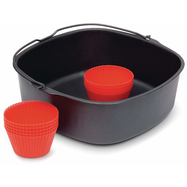 Silikon Airfryer-formar, Svart, Röd