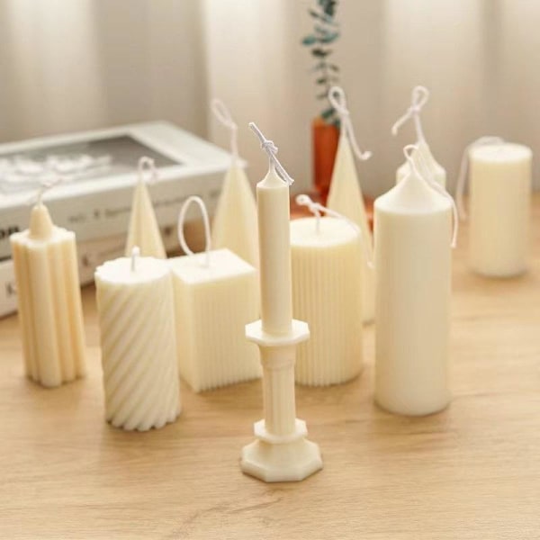 Lysformer Lys Stearinlys DIY Støbeforme i Silikonform bord lampe